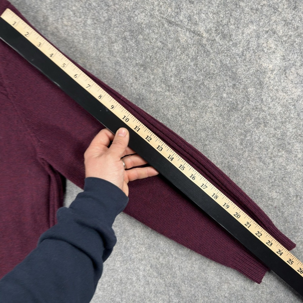 LL Bean Rangeley Sweater Mens Large‎ Purple Merino Wool 1/4 Zip Mock Neck - Picture 11 of 15